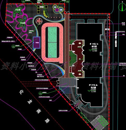 幼儿园景观广州某中心幼儿园室外绿化工程规划设计全套cad施工图